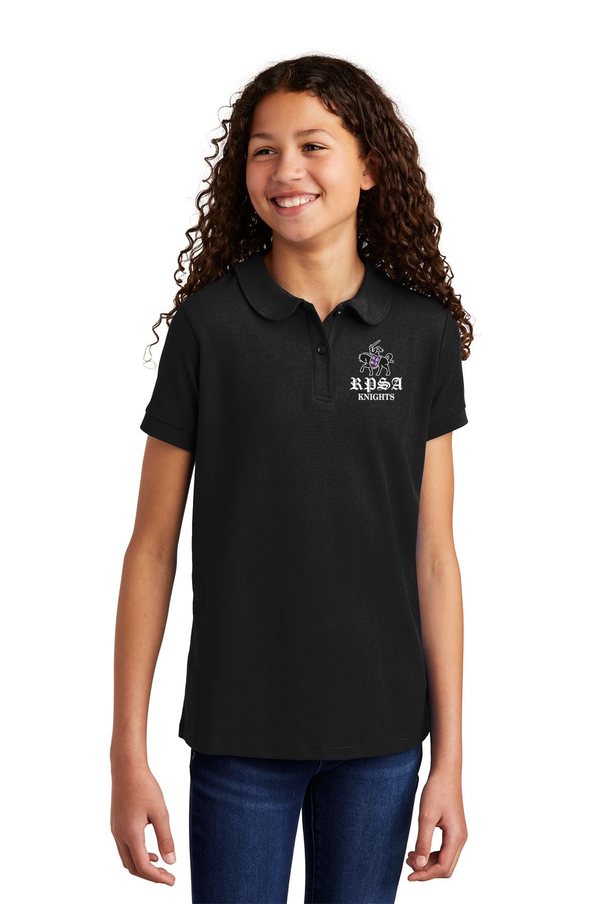 RPSA Girls Silk Touch™ Peter Pan Collar Polo