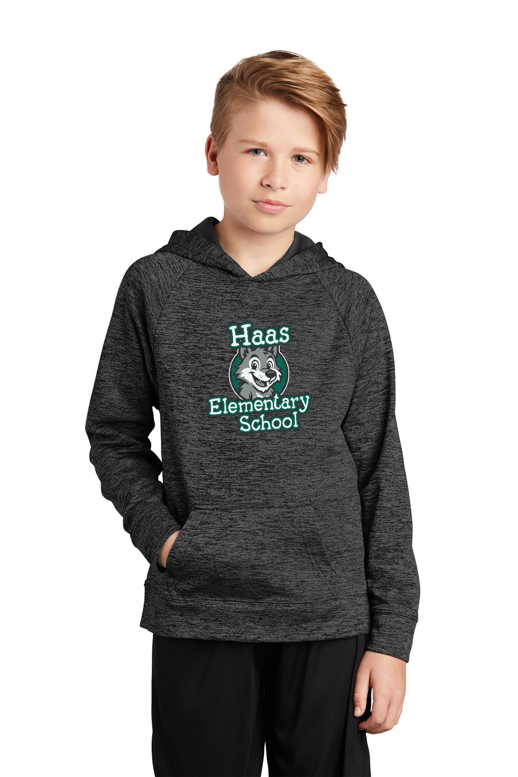 Haas Elementary Performance Hooded Pullover