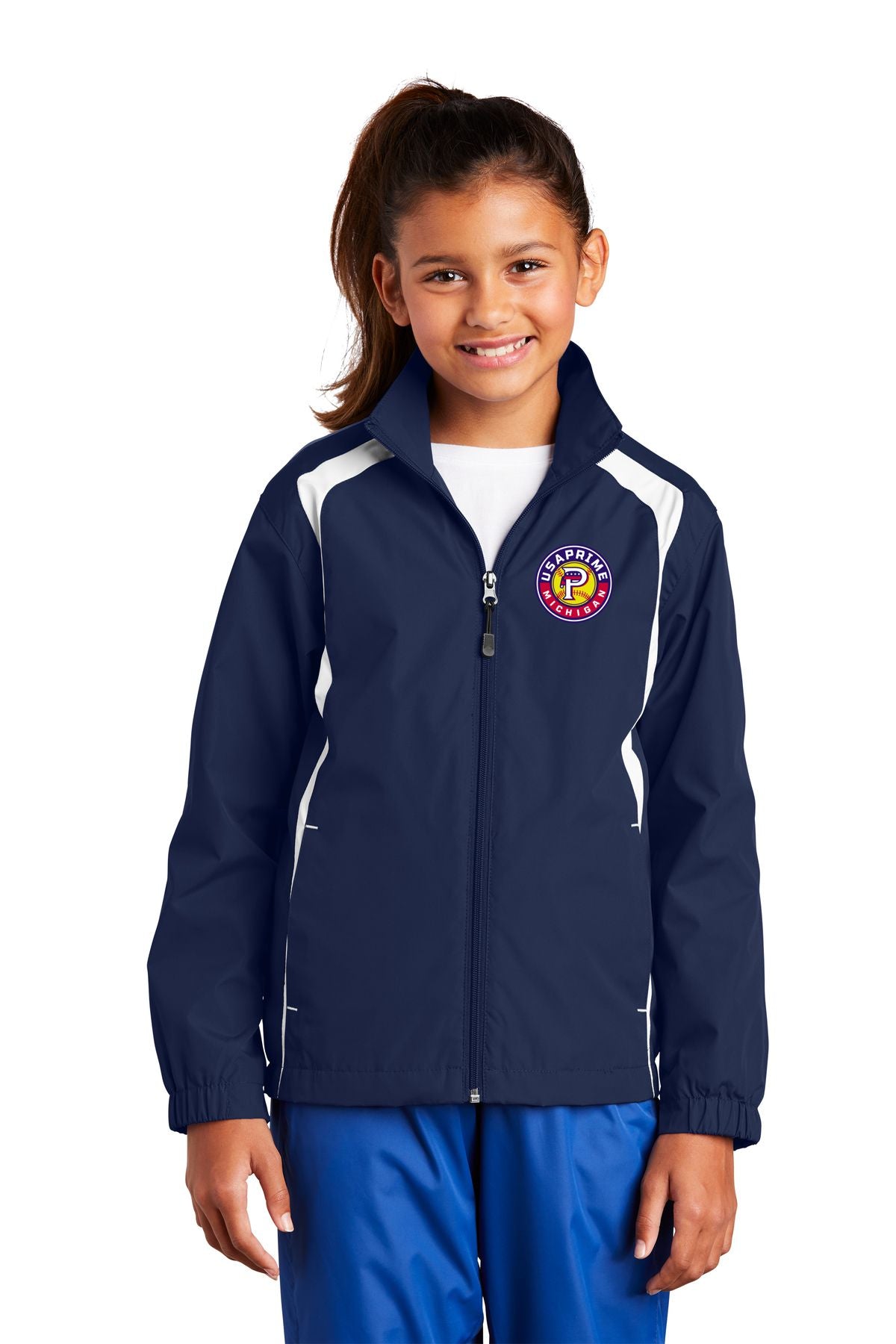 USA Prime Softball Colorblock Raglan Full Zip Jacket