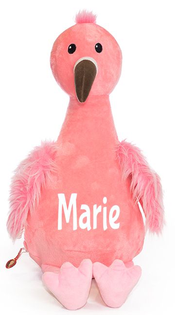 Custom Embroidered Cubbie Flamingo