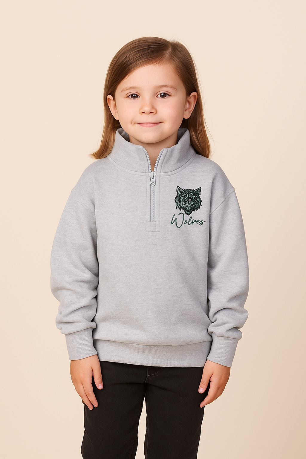 Genesee Wolves Floral Youth Quarter Zip