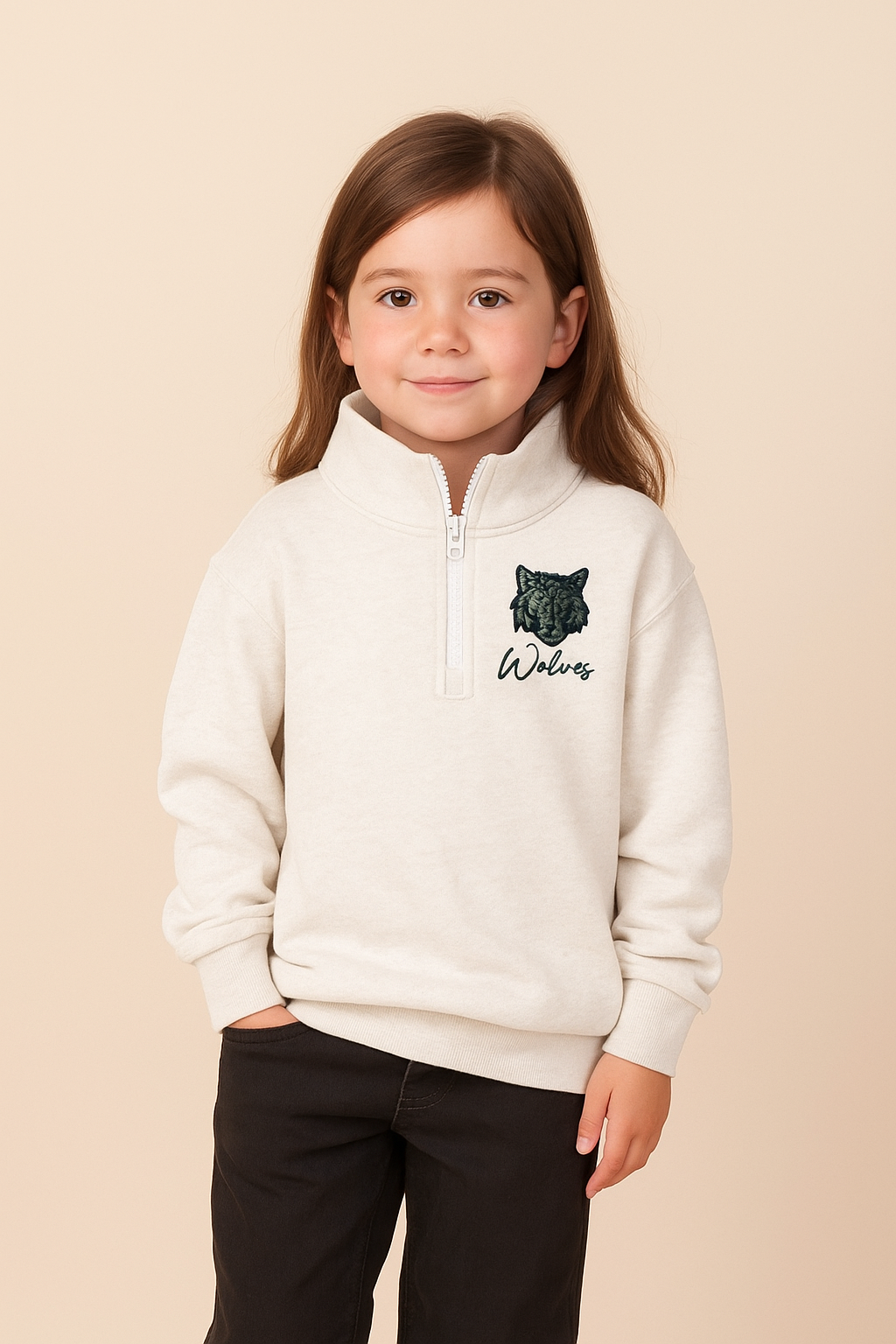 Genesee Wolves Floral Youth Quarter Zip