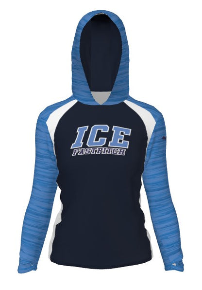 ICE Fastpitch Sublimated Long sleeve T-shirt Hood
