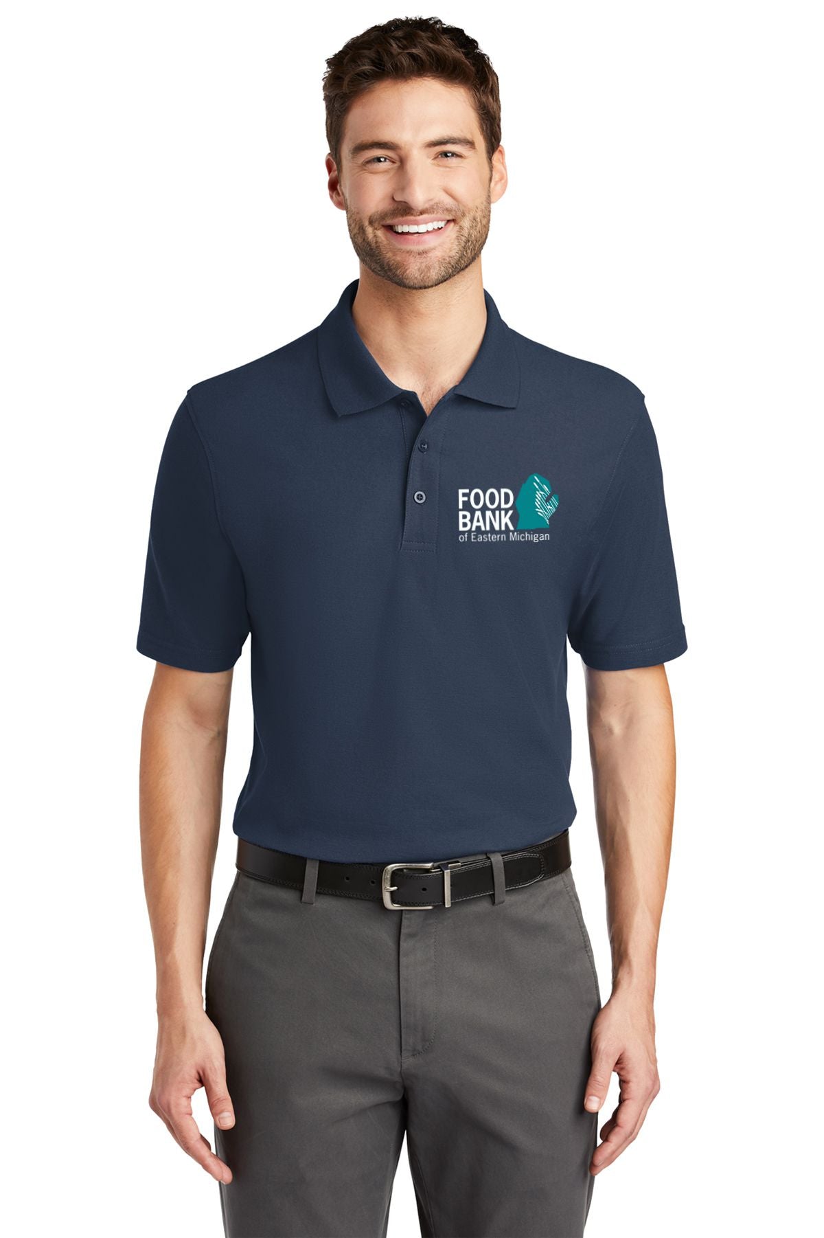Food Bank of Eastern Michigan Stain-Release TALL Polo