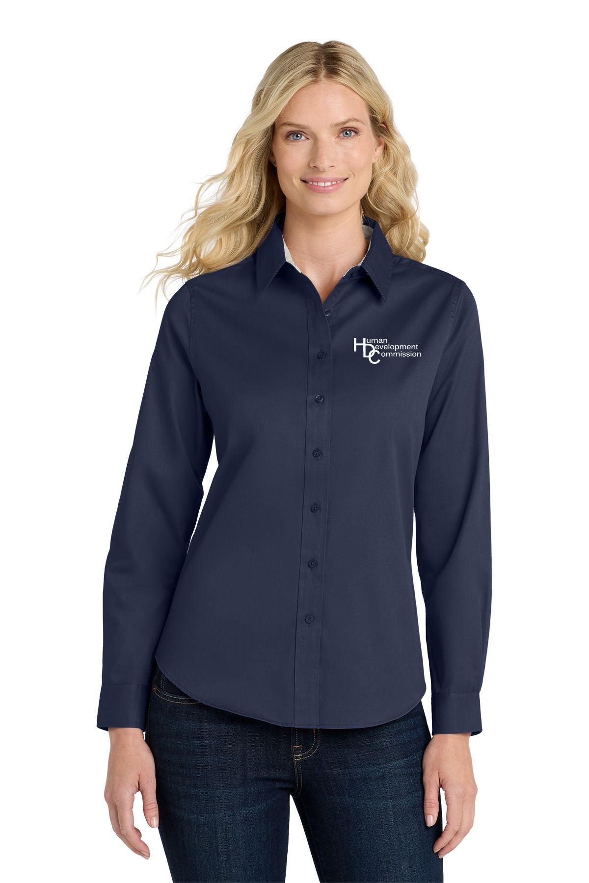 Human Development Commission Ladies Long Sleeve Easy Care Shirt