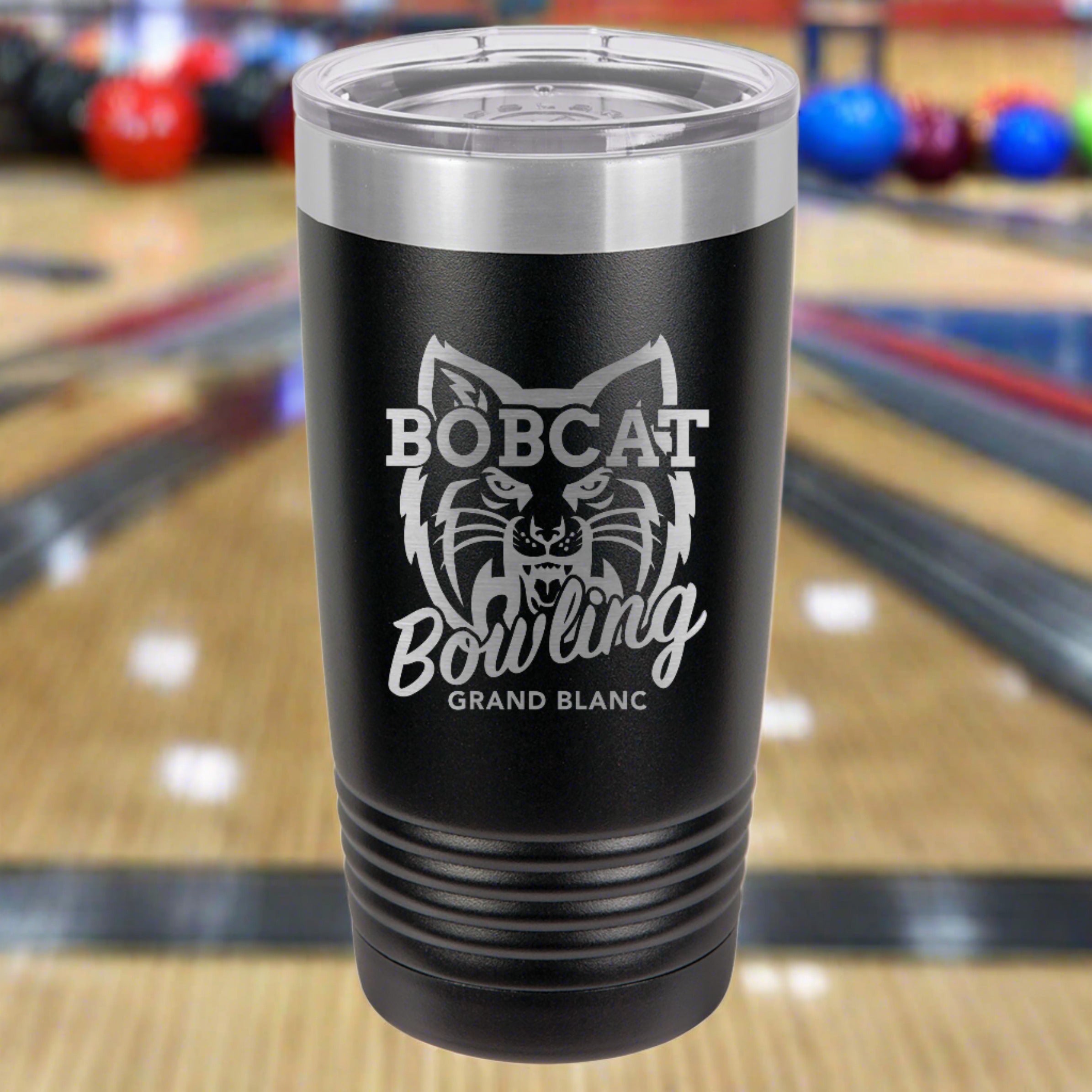 Grand Blanc Bowling Engraved 20oz Ringneck Tumbler