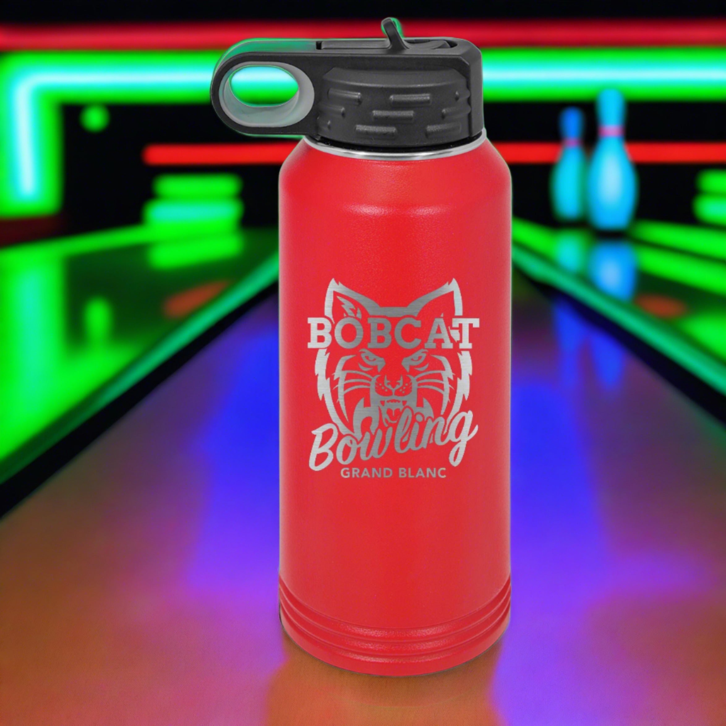 Grand Blanc Bowling Engraved 32oz Water Bottle