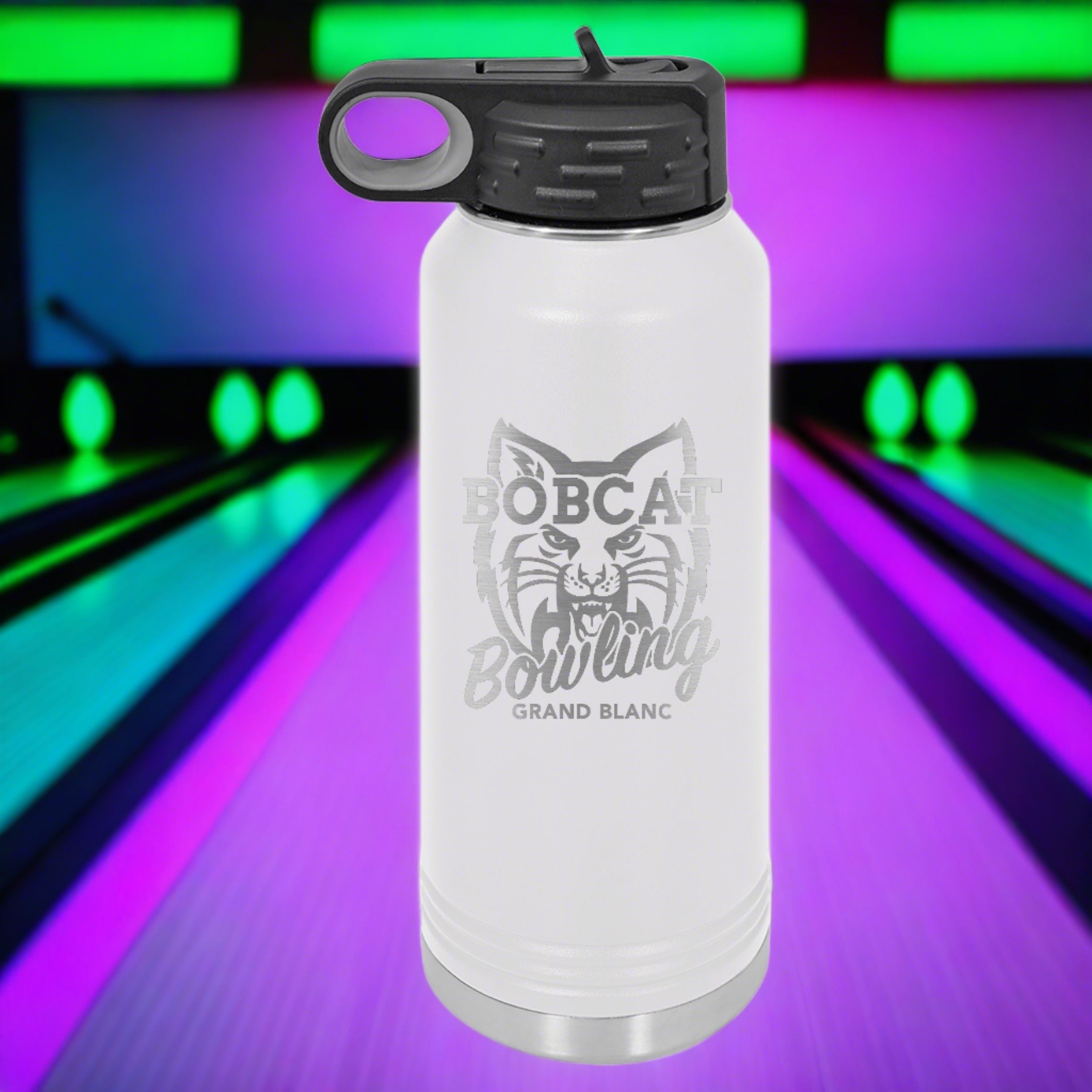 Grand Blanc Bowling Engraved 32oz Water Bottle