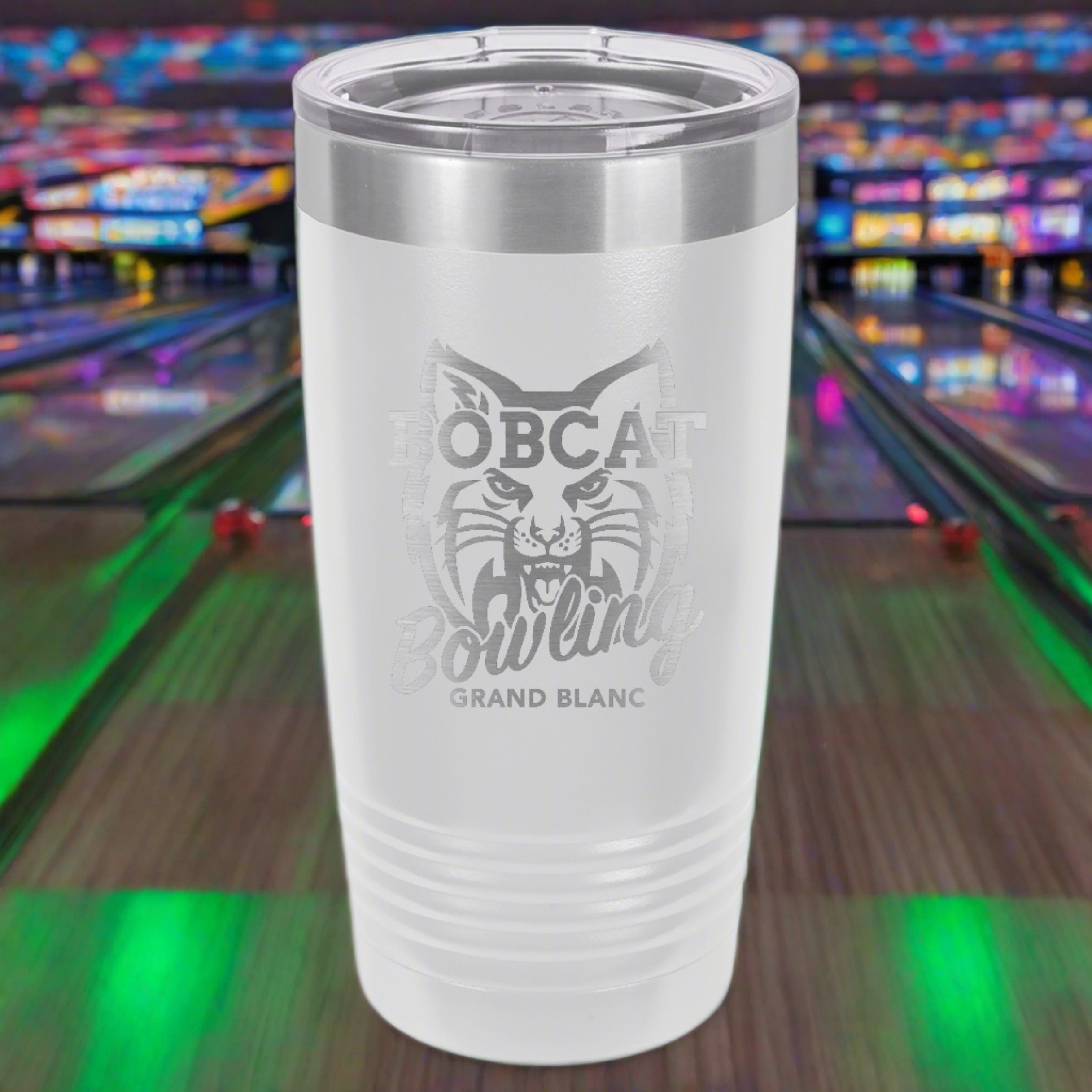 Grand Blanc Bowling Engraved 20oz Ringneck Tumbler
