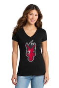 Mustangs Ladies Tri-Blend V-Neck Tee