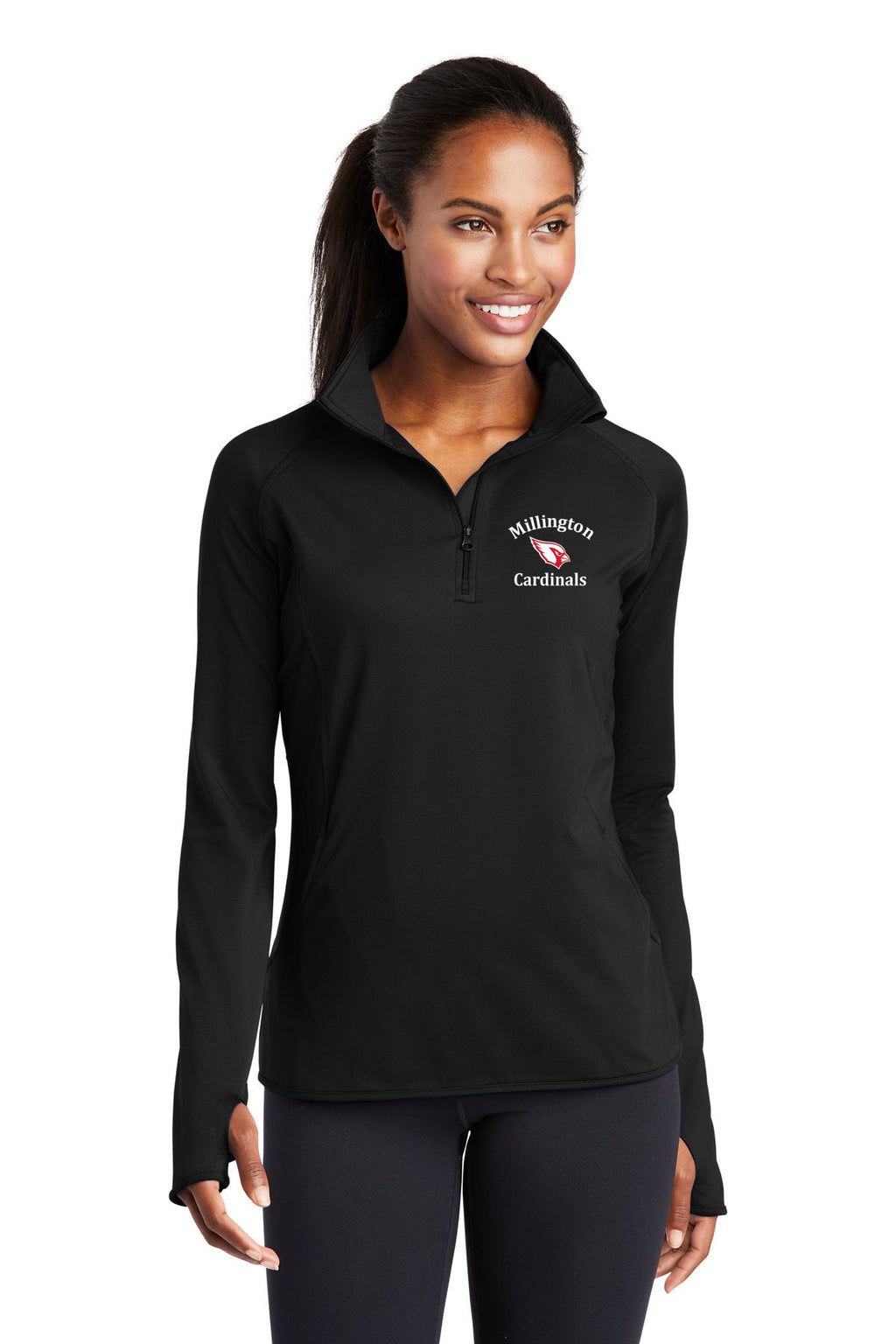 Millington Cardinals Sport-Tek® Sport-Wick® Stretch 1/4-Zip Pullover