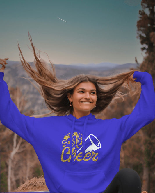 Kearsley Cheer Glitter Basic Hooded Sweatshirt