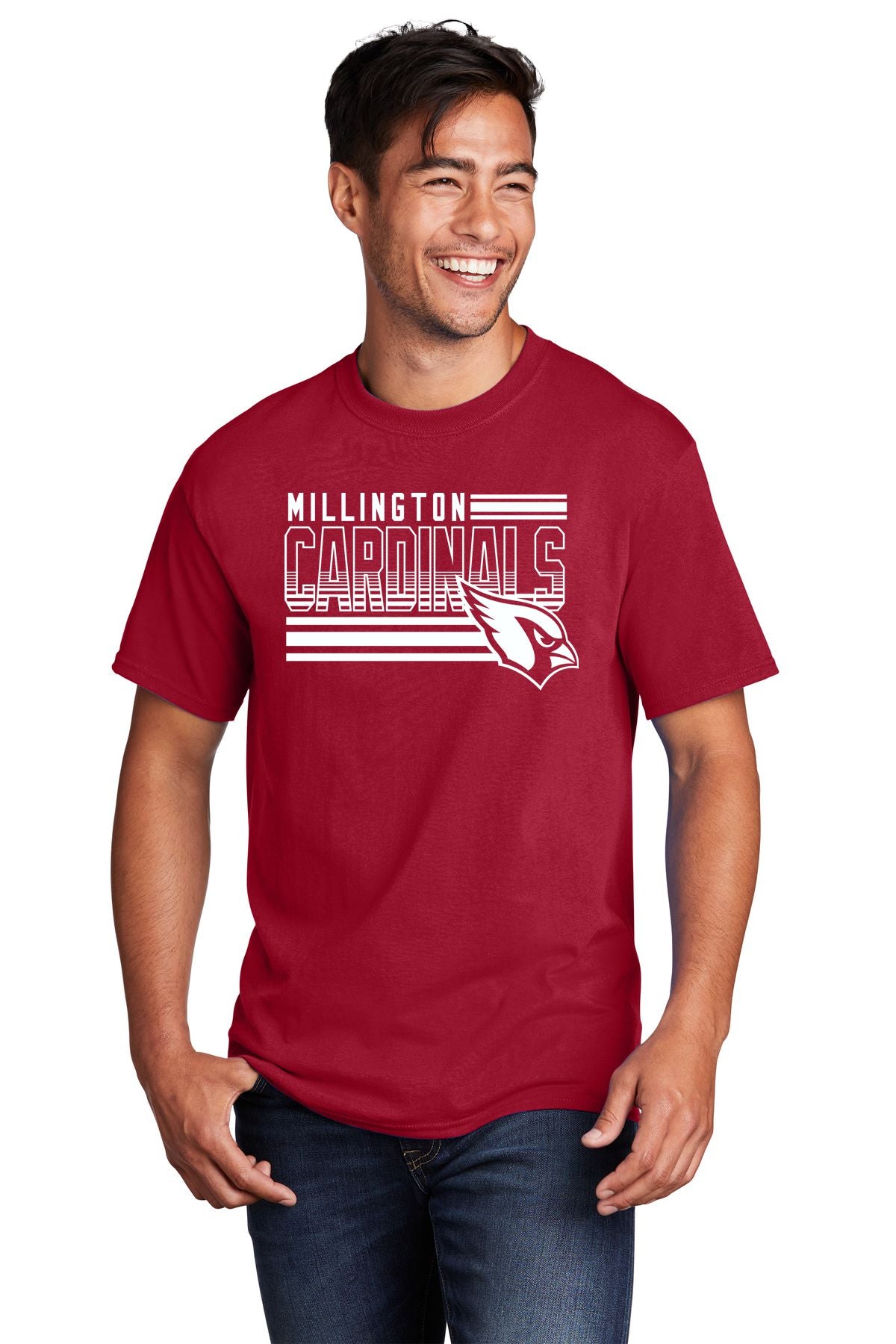 Millington Cardinals Lines Basic T-shirt