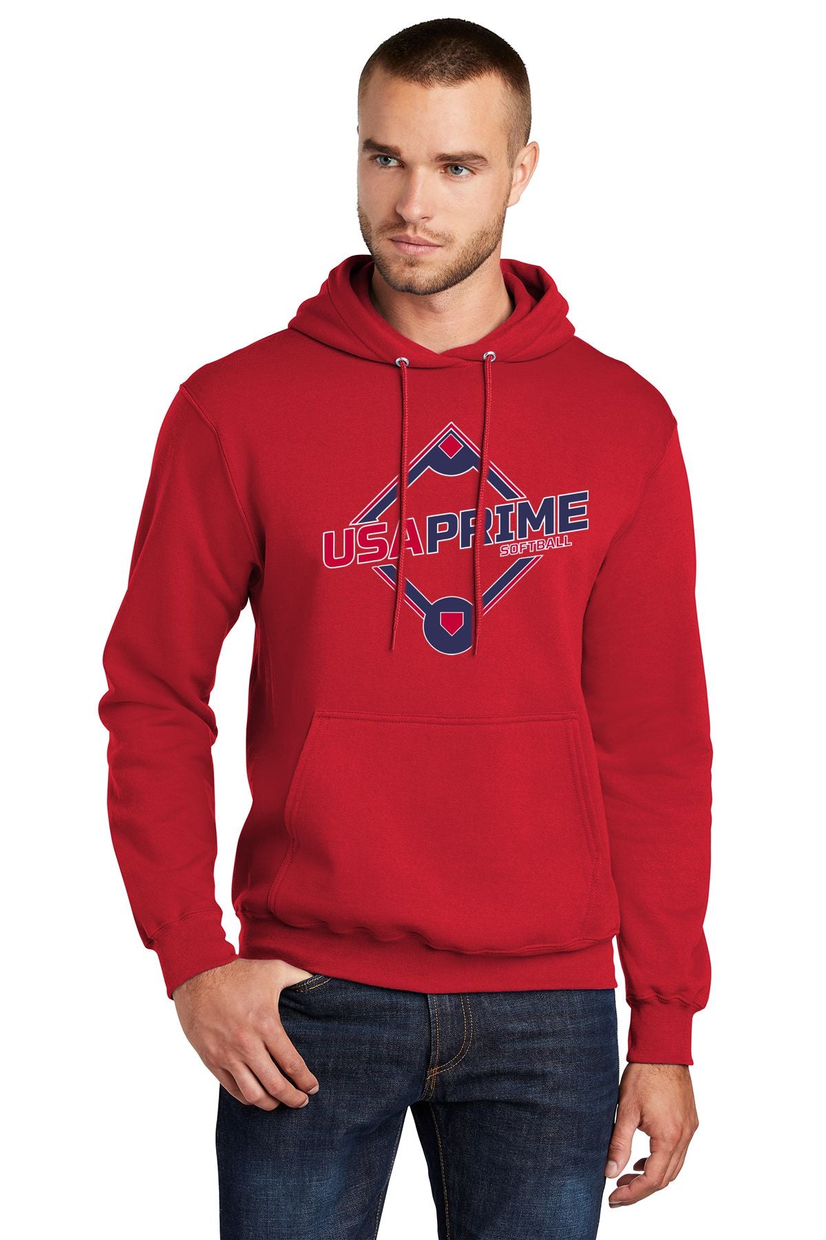 USA Prime Softball Basic Hooded Sweatshirt