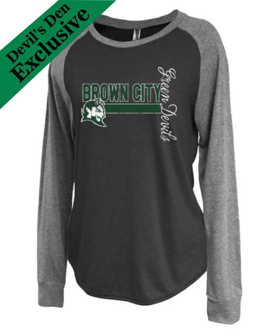 Brown City Women's Raglan Long Sleeve