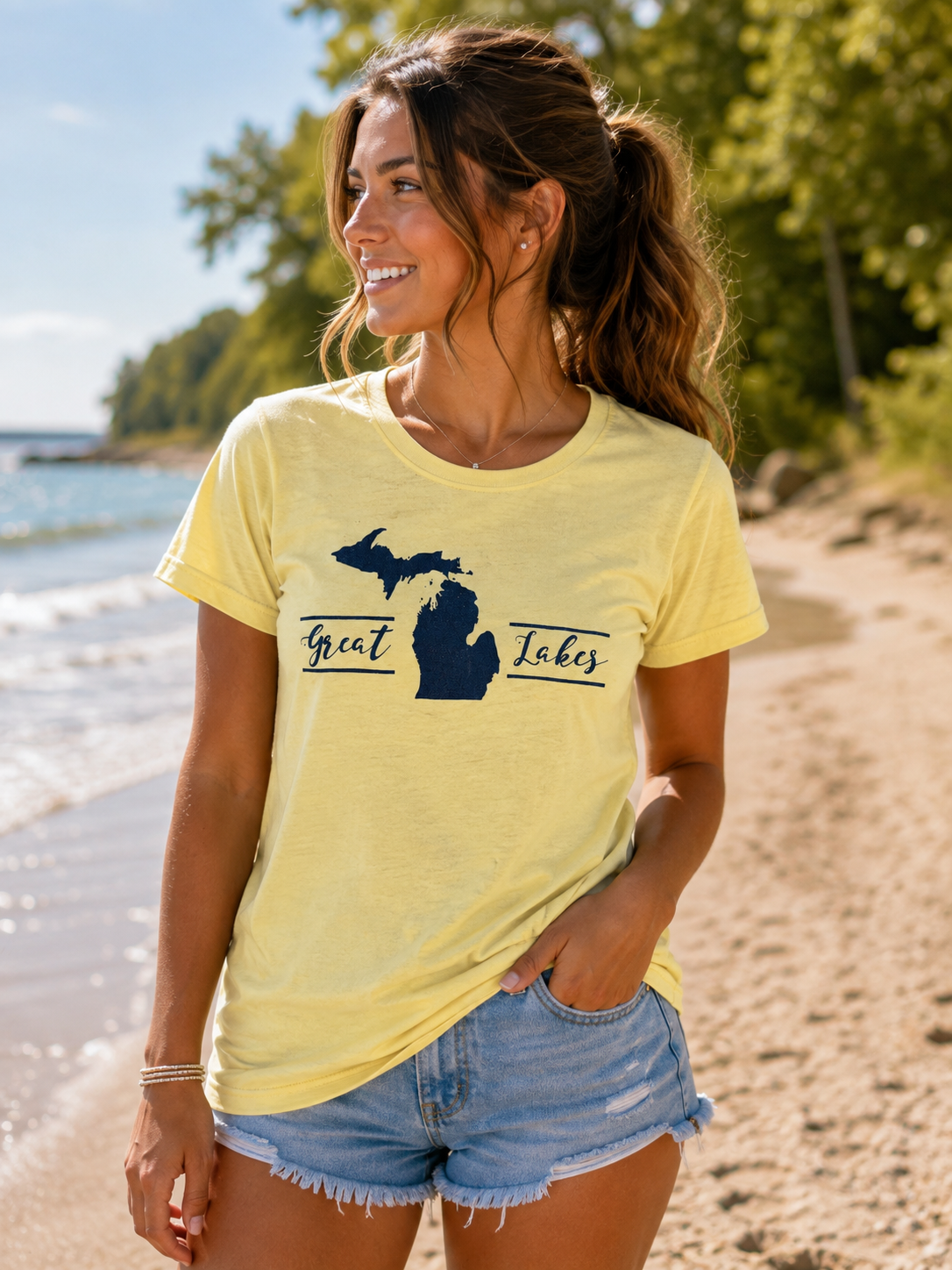 Ladies Great Lakes Script Tee