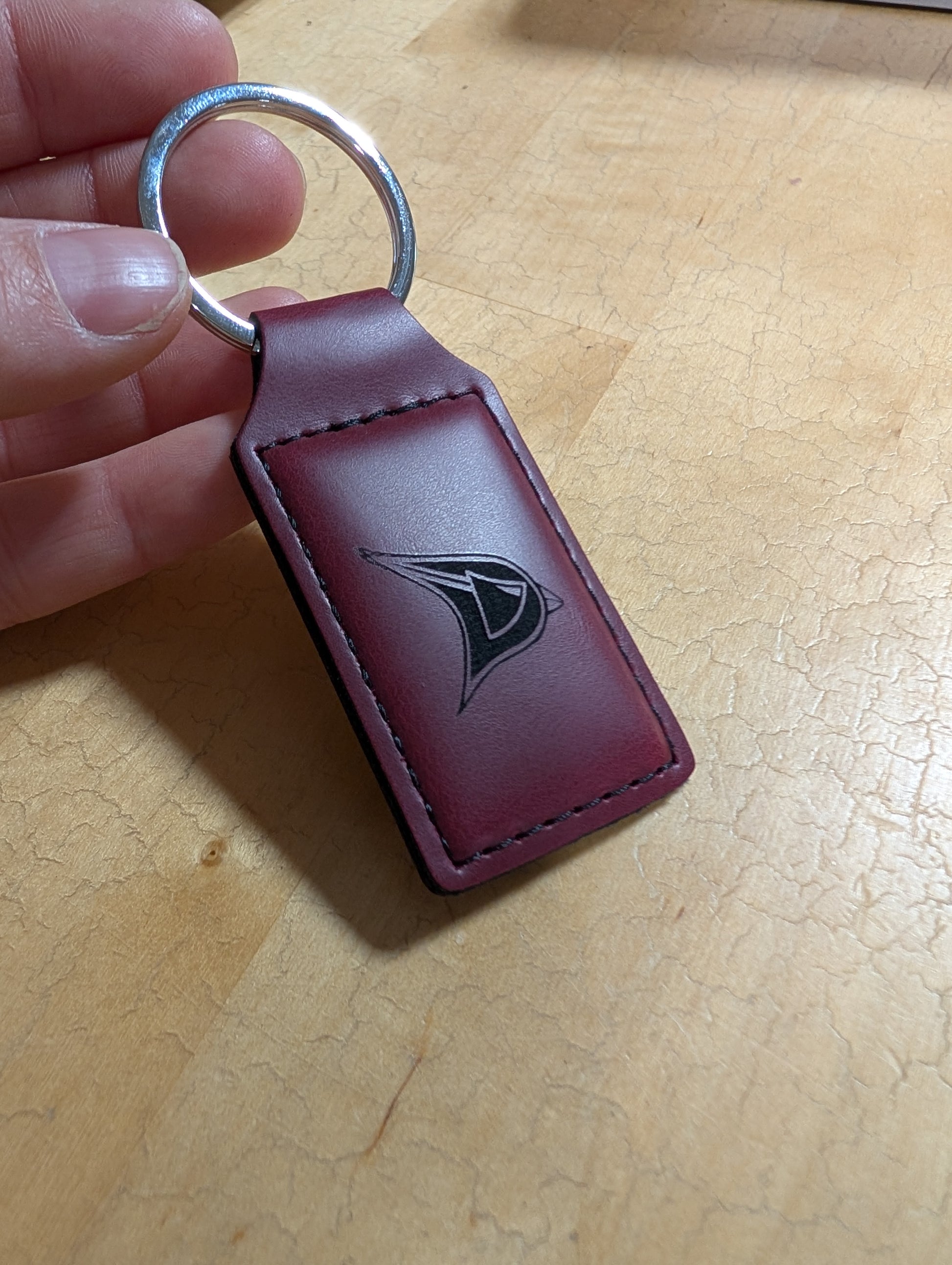Davison Cardinals Leatherette Keychain
