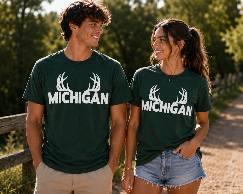 Unisex Michigan Antler Tee