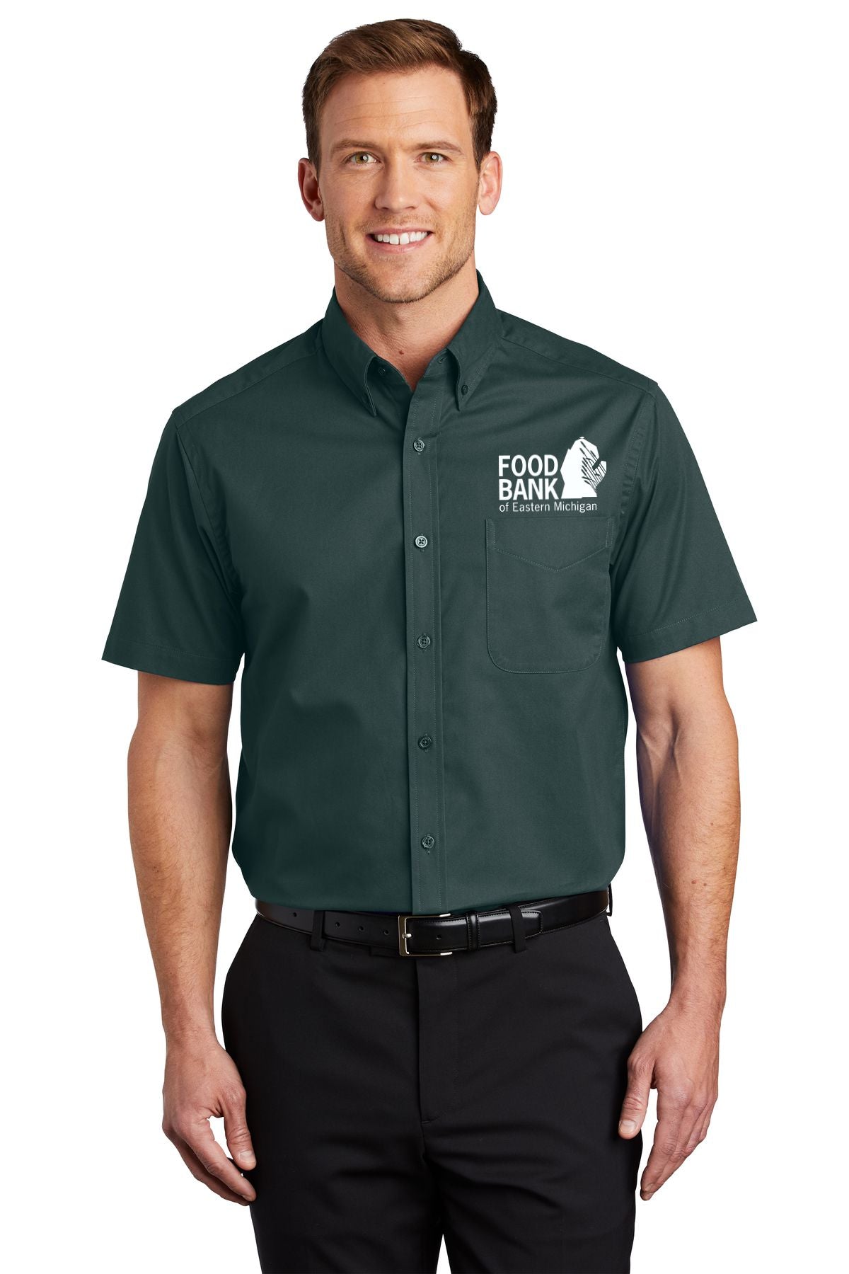 Food Bank of Eastern Michigan Short Sleeve Easy Care Shirt