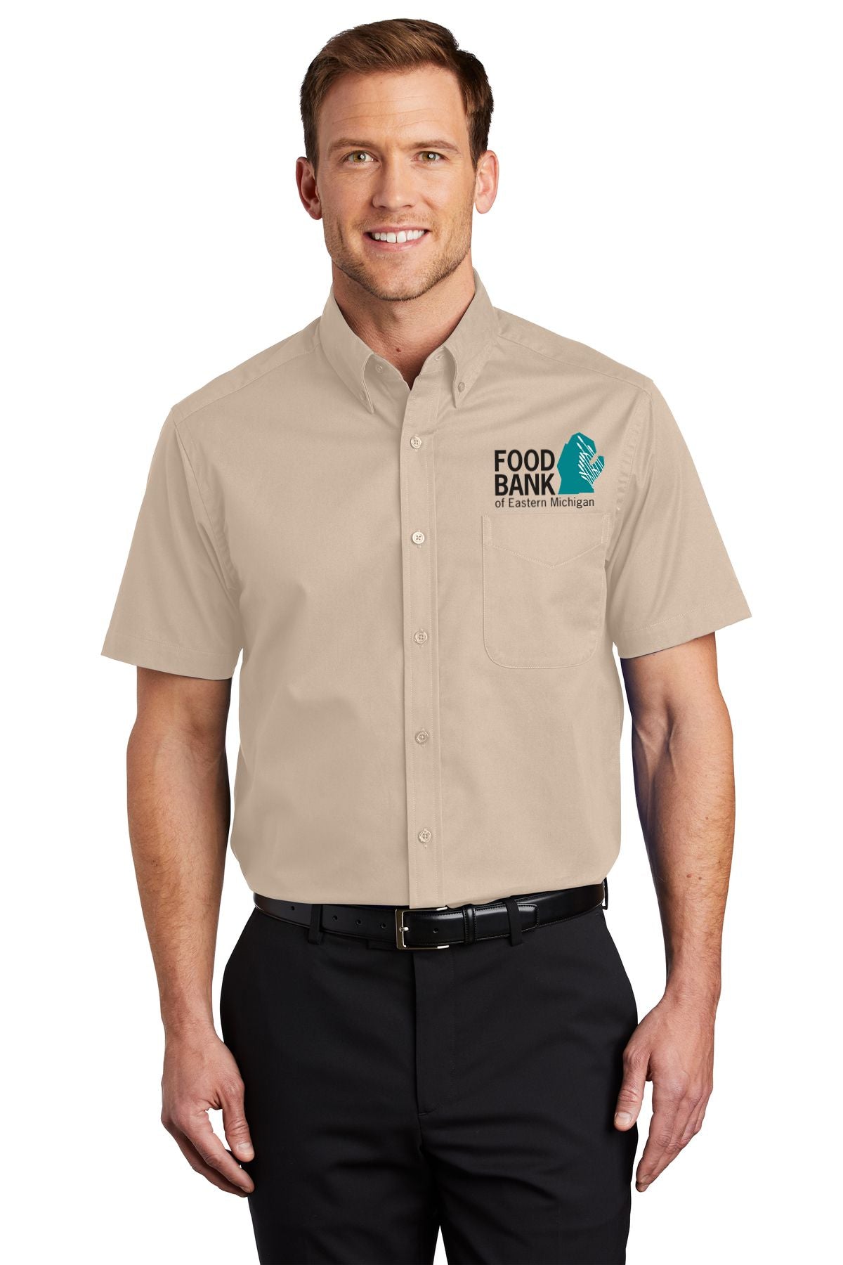 Food Bank of Eastern Michigan TALL Short Sleeve Easy Care Shirt