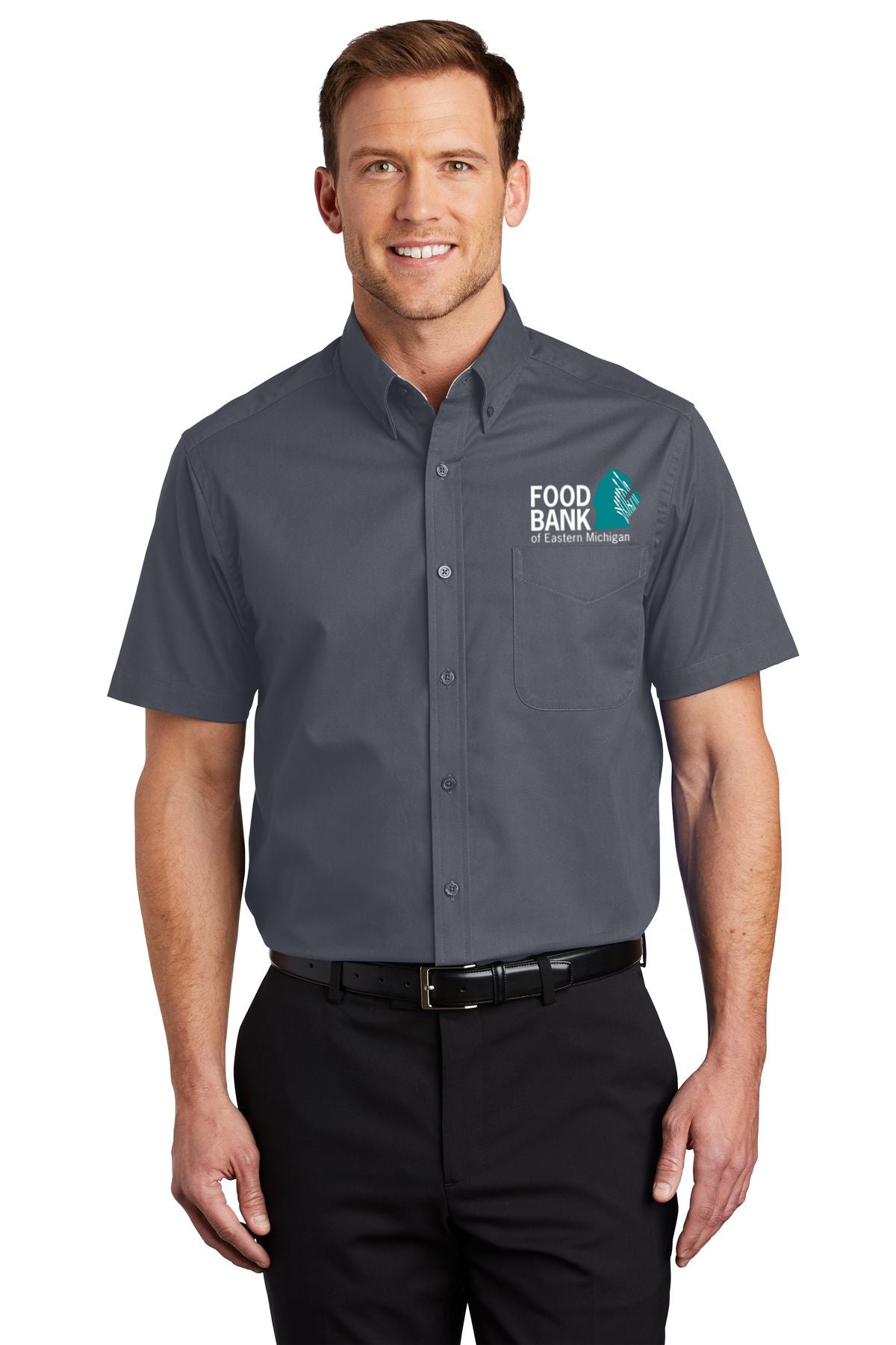 Food Bank of Eastern Michigan TALL Short Sleeve Easy Care Shirt