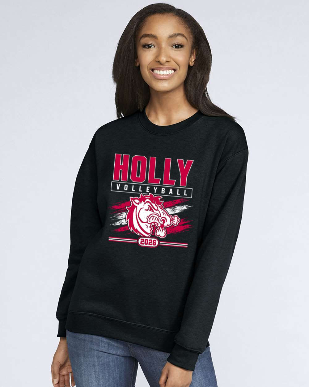 Holly Volleyball Softstyle® Crewneck Sweatshirt