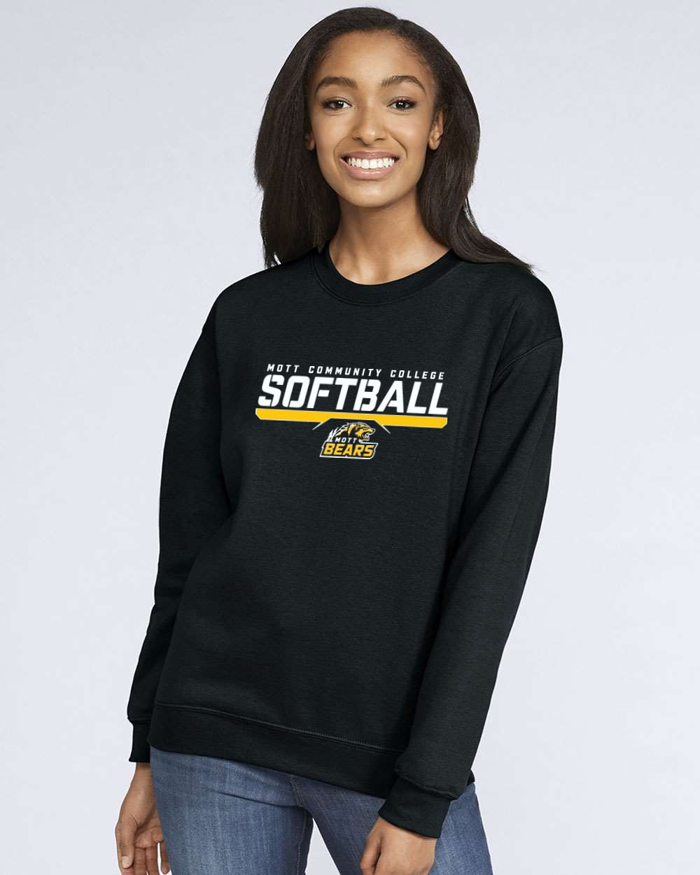 Mott CC Softball Falcons Softstyle® Crewneck Sweatshirt