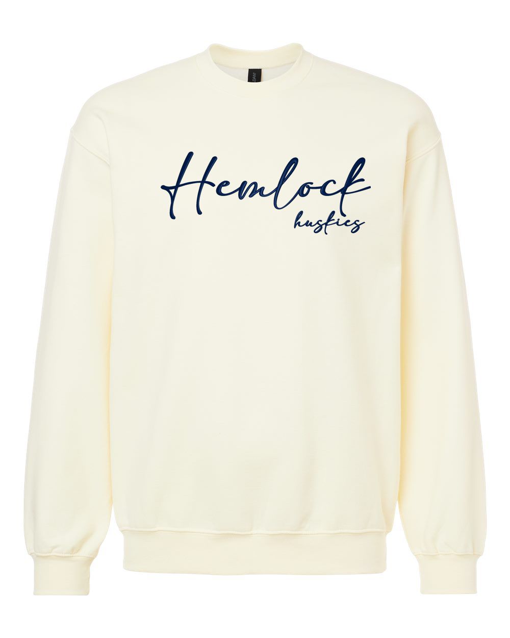 Hemlock Huskies Script Softstyle® Crewneck Sweatshirt
