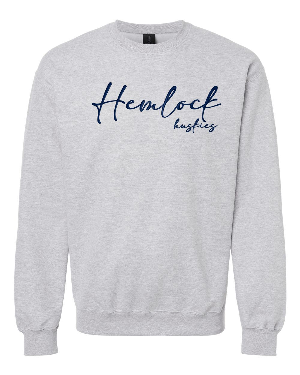 Hemlock Huskies Script Softstyle® Crewneck Sweatshirt