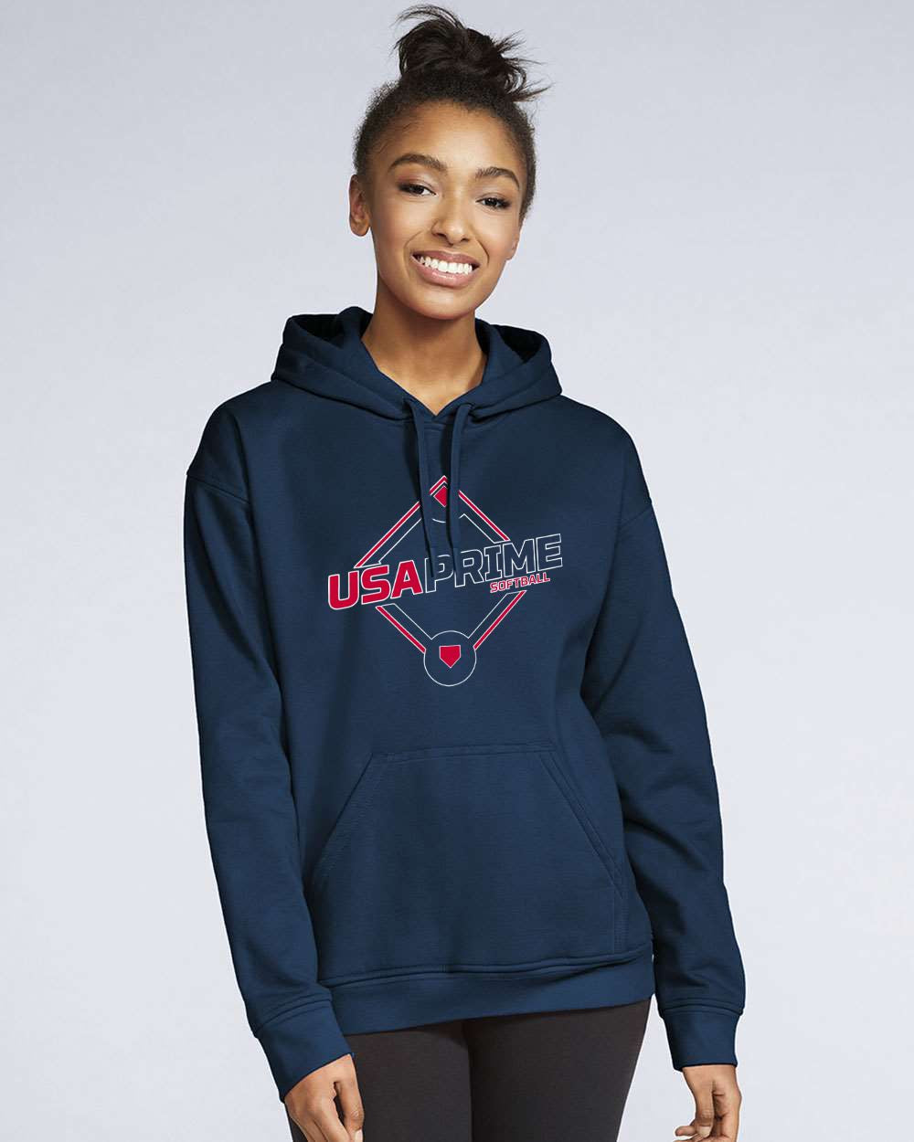 USA Prime Softball Softstyle Hooded Sweatshirt