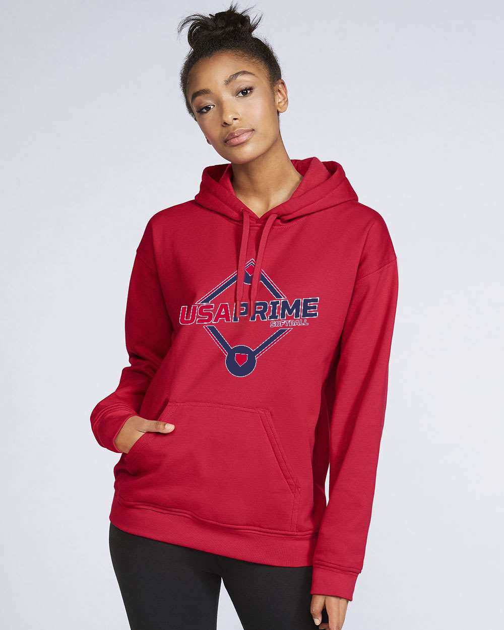 USA Prime Softball Softstyle Hooded Sweatshirt