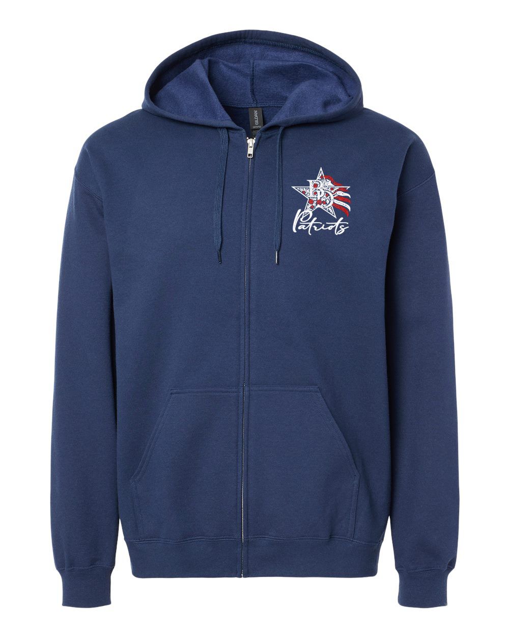Britton Deerfield Floral Embroidered Softstyle® Midweight Fleece Full-Zip Hooded Sweatshirt