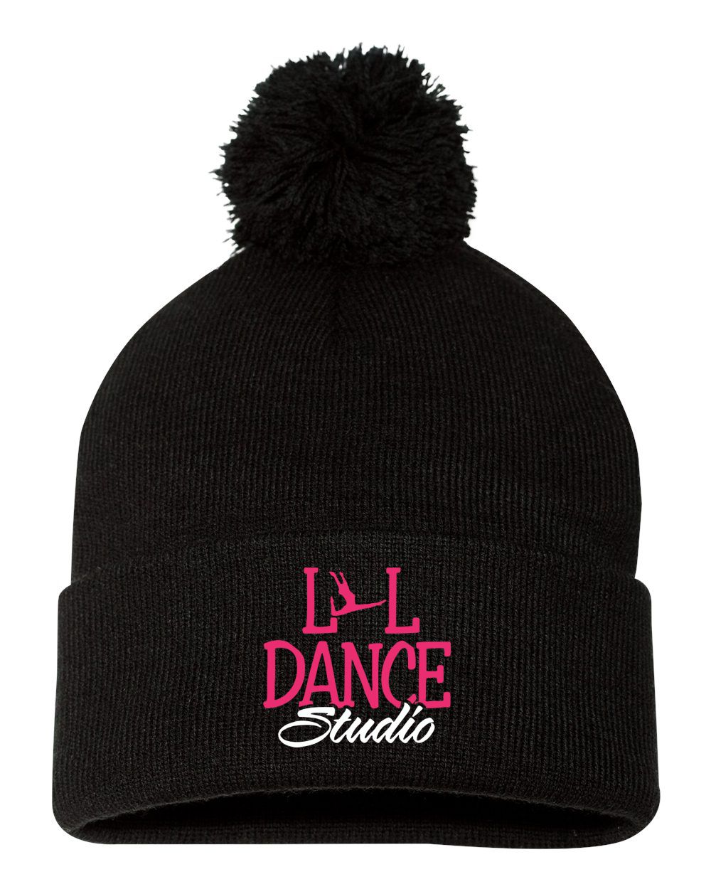 L&L Dance Studio Pom-Pom 12" Knit Beanie