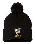Kearsley Soccer Pom-Pom 12" Knit Beanie