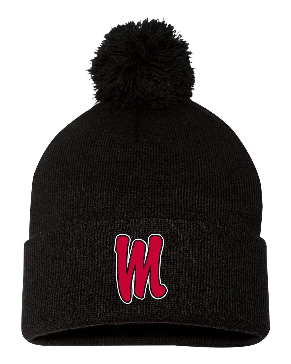 Mustangs Pom-Pom 12" Knit Beanie
