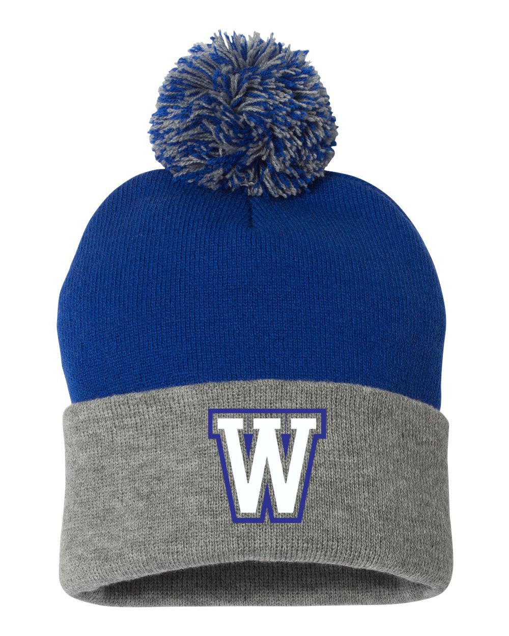 Waterbrook Christian Academy Pom-Pom 12" Knit Beanie