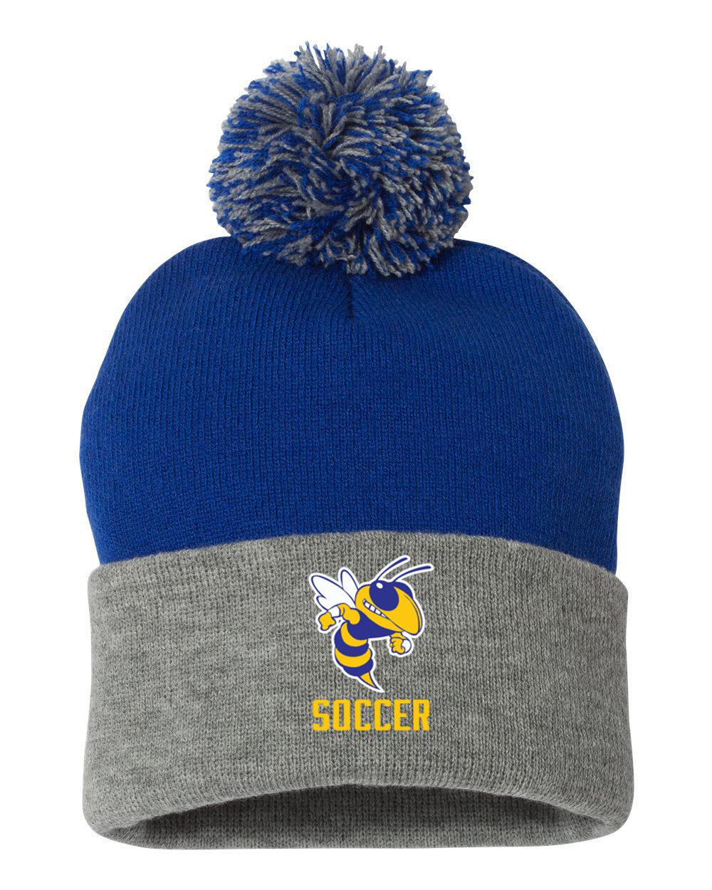 Kearsley Soccer Pom-Pom 12" Knit Beanie