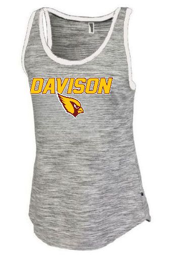 Davison Italic over Logo Ladies Space Dye Tank