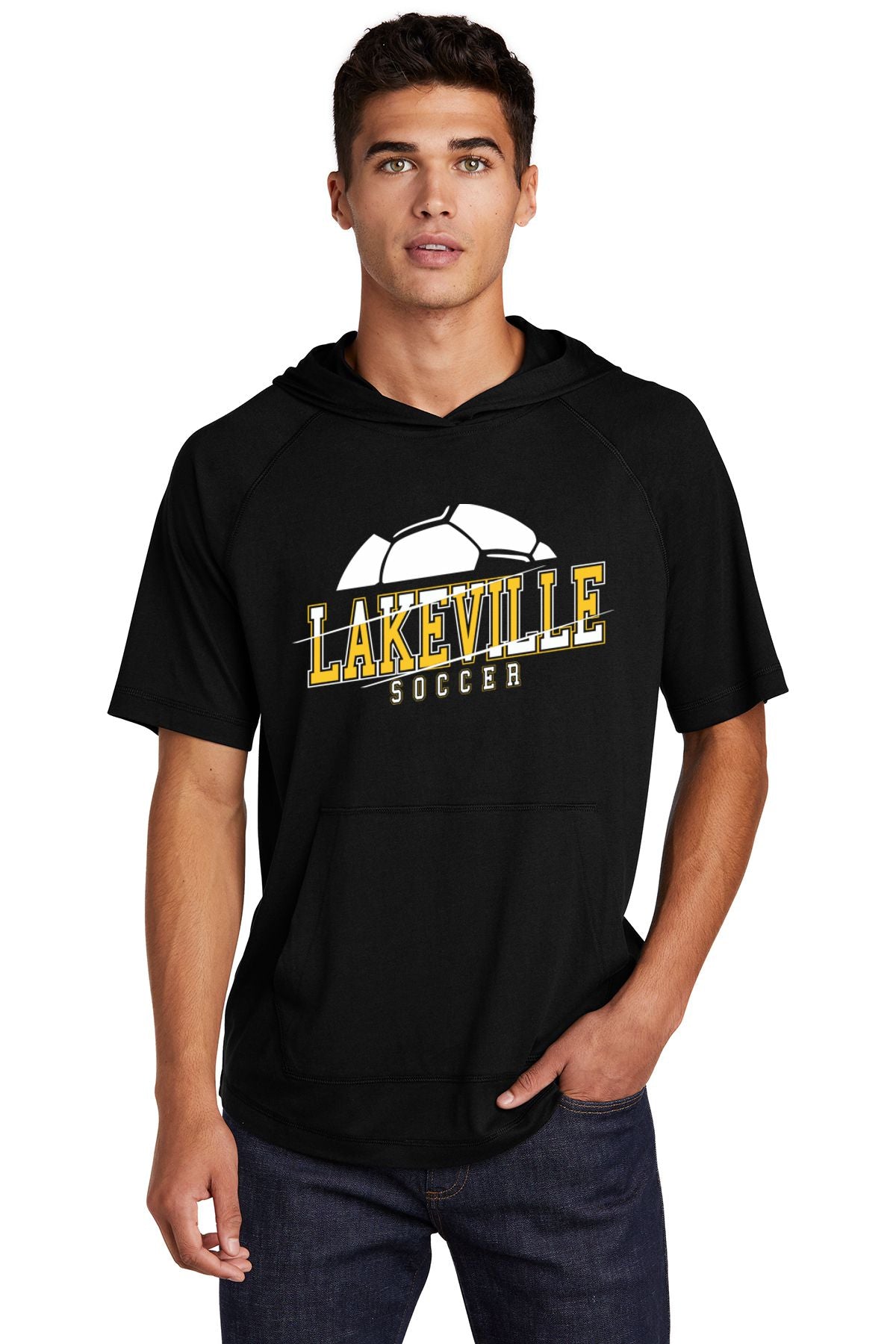 Lakeville Soccer Tri-Blend Wicking Short Sleeve Hoodie