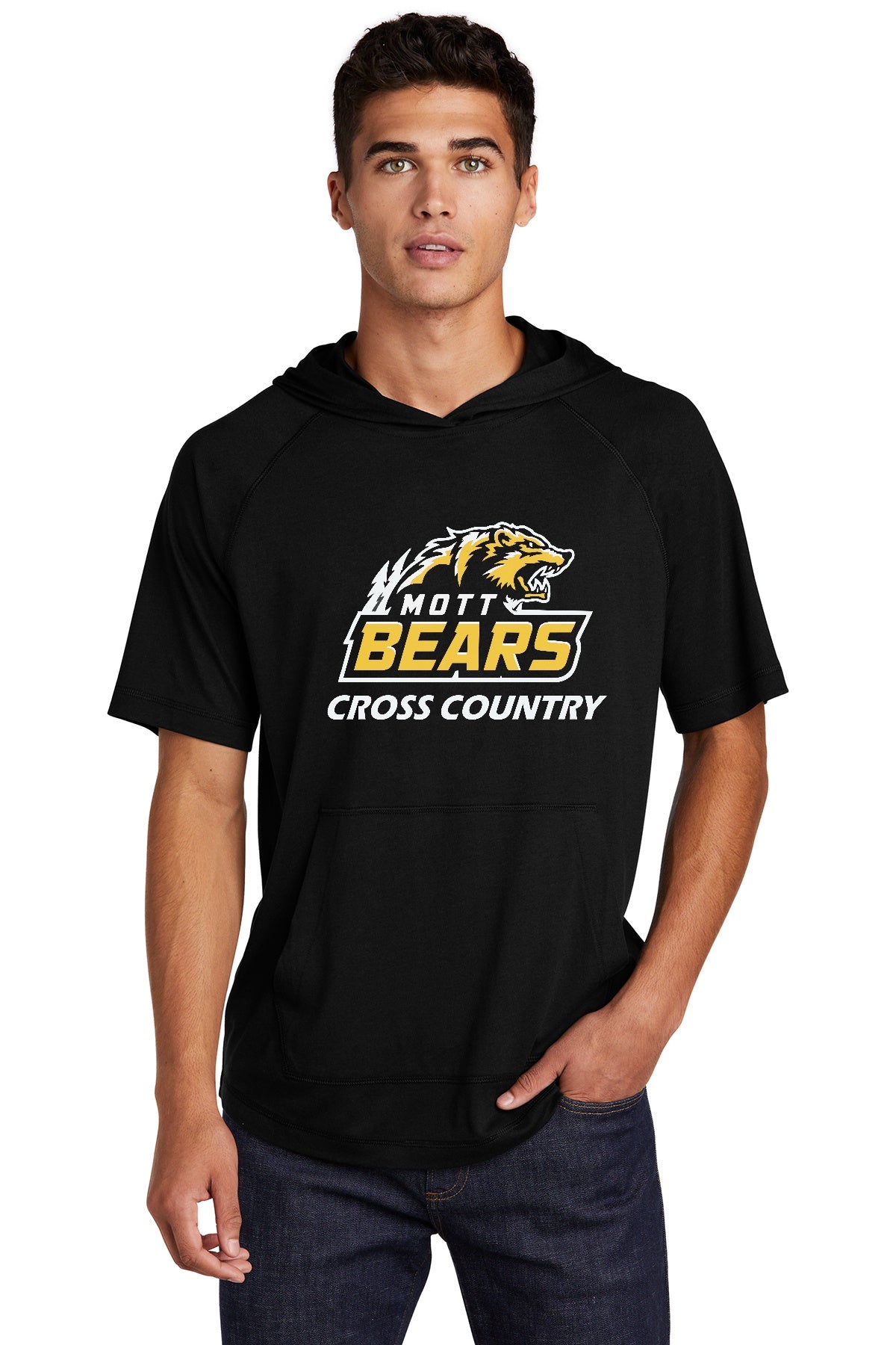 Mott Cross Country Tri-Blend Wicking Short Sleeve Hoodie