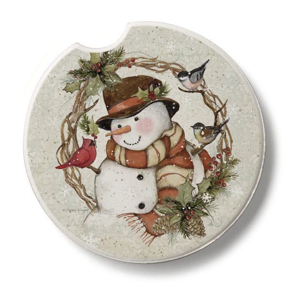 Winter Snowman Car Coaster