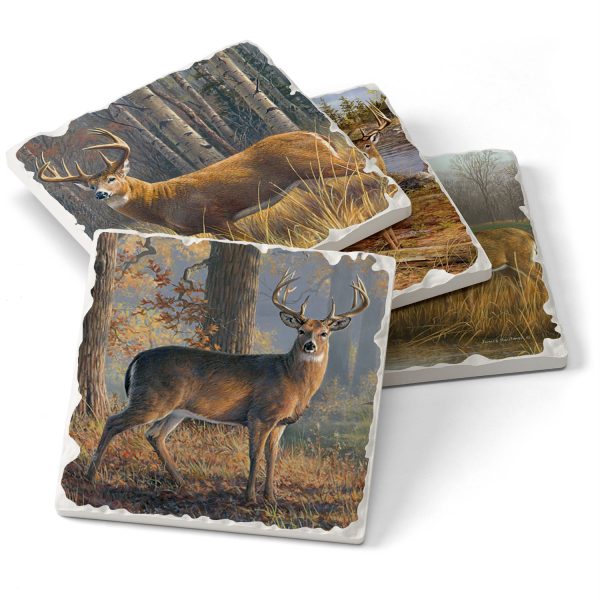 4pk Deer Coaster Set
