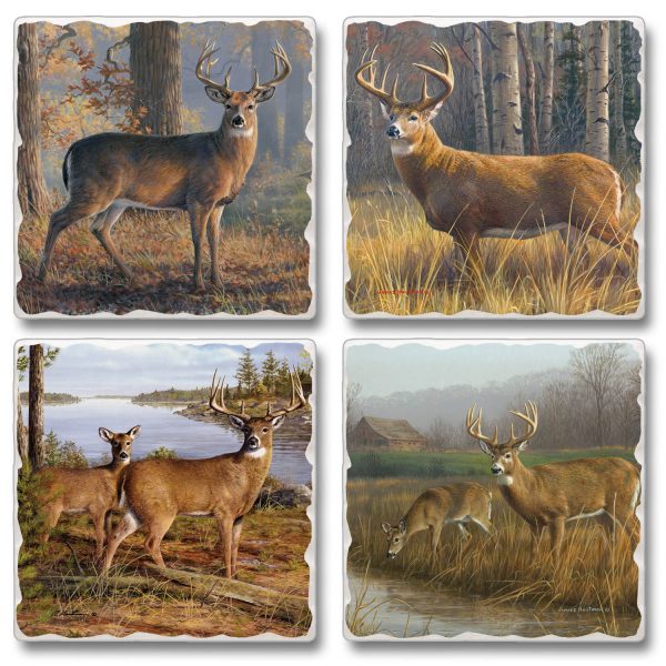 4pk Deer Coaster Set