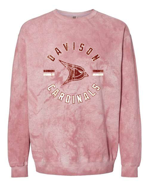 Davison Cardinals Colorblast Crewneck Sweatshirt