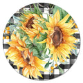 Sunflower Fields Glass Lazy Susan