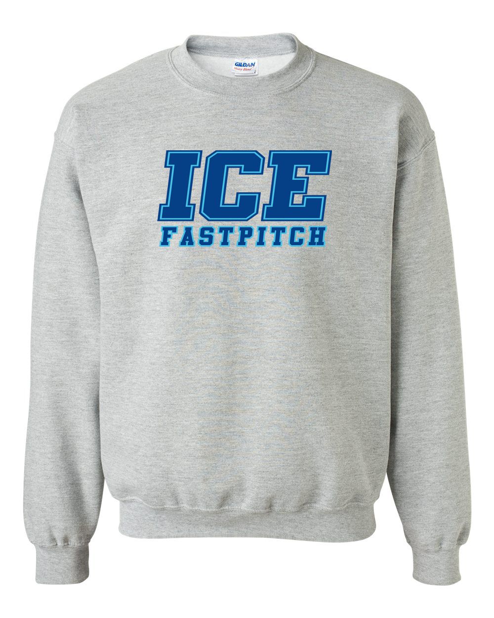 Ice Fastpitch Basic Grey Crew Sweatshirt