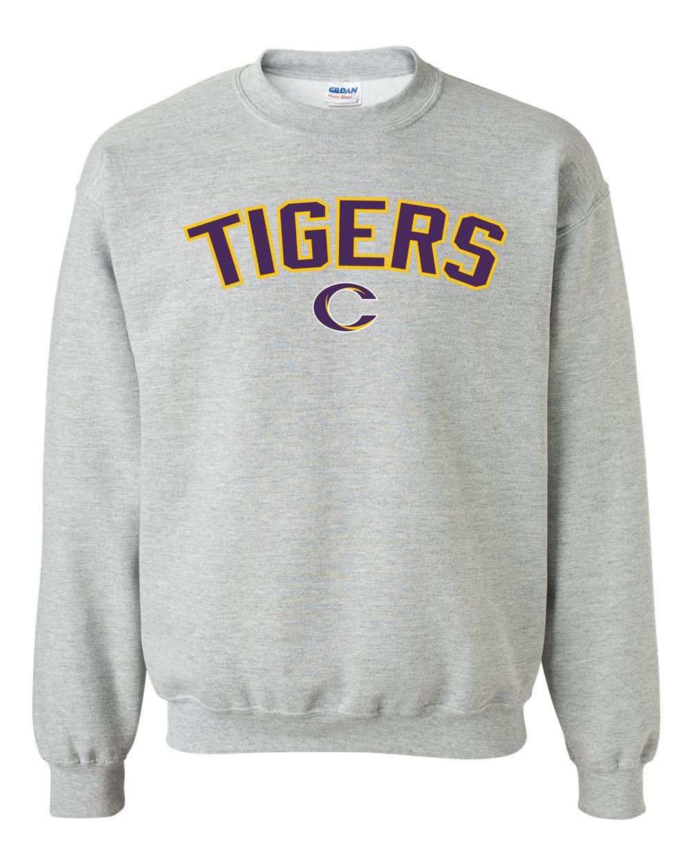Caro Tigers Arc Basic Crew Sweatshirt - Schall