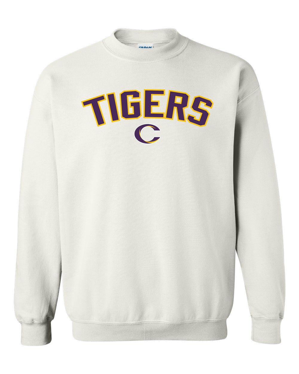 Caro Tigers Arc Basic Crew Sweatshirt - Schall