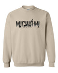 Michigan Wildlife Natural Crew Sweatshirt