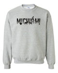 Michigan Wildlife Grey Crew Sweatshirt